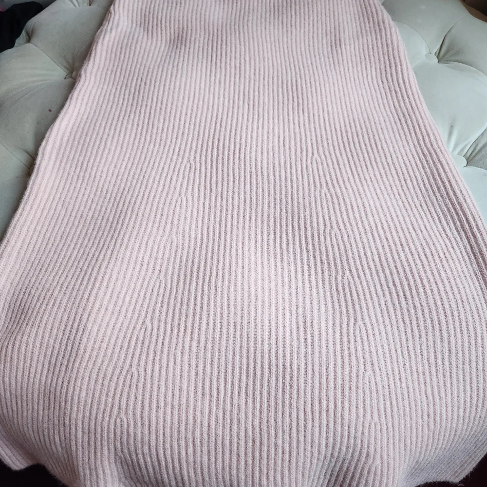 H&M KNIT-RIB Midi Skirt Pink Sz M NWT